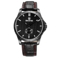 Lower price professional IP alloy case grain leather watches